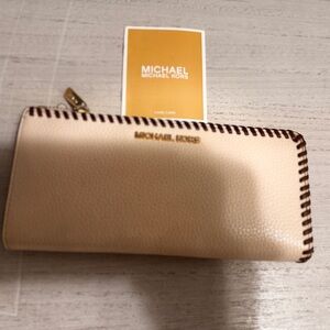 Michael Kors Beige and Brown Wallet